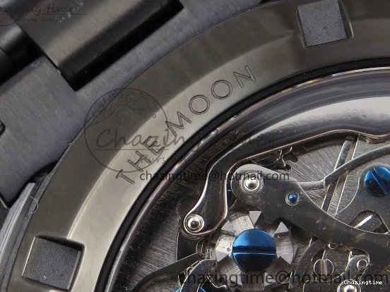 0515 Speedmaster Black Benom PVD Moon RMF Best Edition on PVD Bracelet Lemania HW WrinkleFree 7727